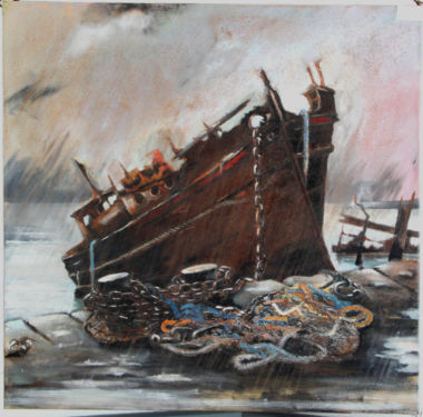 Acrylique sur panneau métal (100x100)
