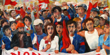 Acrylique sur toile marouflée sur panneau bois (150x75)