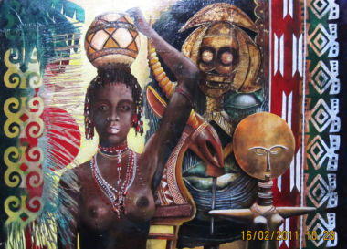 Technique mixte sur toile marouflée sur panneau bois (115x84) Technique mixte sur toile marouflée sur panneau bois (115x84)