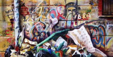 Acrylique sur papier marouflé sur panneau bois (100x50) Acrylique sur papier marouflé sur panneau bois (100x50)