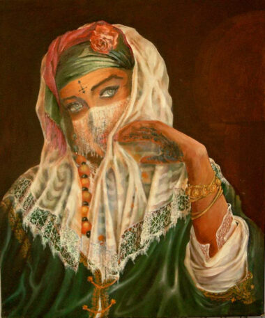 acrylique sur toile inspirée d'une oeuvre de J.F Portaels (65x54) Aïcha- acrylique sur toile inspirée d'une oeuvre de J.F Portaels (65x54)