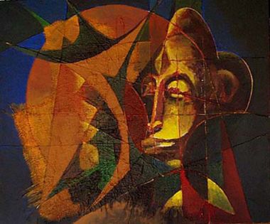 Technique mixte sur bois (65x54) Technique mixte sur bois (65x54)