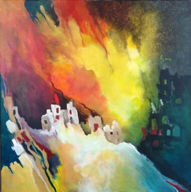 Acrylique sur toile (80x80) LA GHOUTA 2018