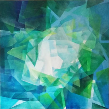 Acrylique sur toile (80x80) GLACIER