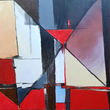 Acrylique sur toile (80x80) Tempus fugit - 2021